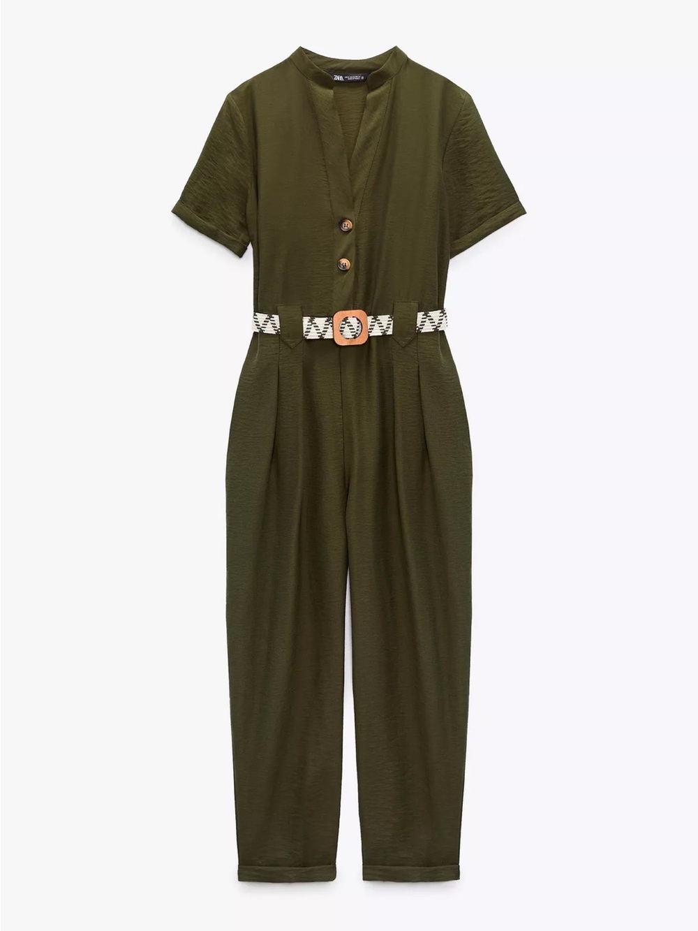 Zara Linen Jumpsuit with Belt